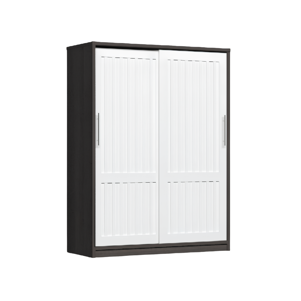 ตู้เสื้อผ้าบานเลื่อน WISDOM DESIGN FURNITURE รุ่น W18SLT 180 ซม. สีโอ๊ค/ขาว